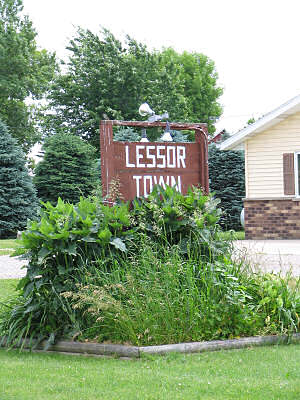 Lessor Town sign, Lessor, Shawano County, Wisconsin, photo copyright Lorelle VanFossen