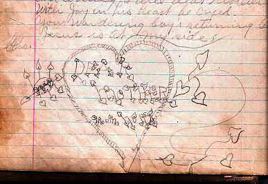 Knapp Family Journal - Dear Mother heart and graphic by Nora Knapp for her mother