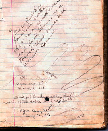 Knapp Family Journal - Hand of Nora Knapp 1918