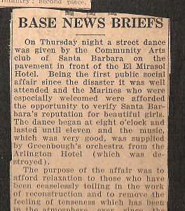 Newspaper article clippings from local Marine base newspapers, circa June - July 1925