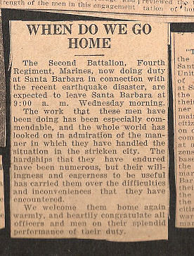 Newspaper article clipping from local Santa Barbara newspapers, circa June - July 1925
