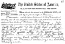 Example of a copy of the original document from the land patent records