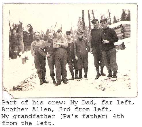 Knapp Logging Crew men in northern Wisconsin.