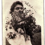Emma Primely Knapp holding her prized flowers, Taylor Rapids, Wisconsin, September 3, 1923.