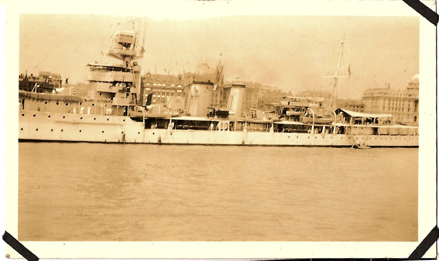 Unknown US Navy Ship photographed by Howard West Sr. circa 1926.