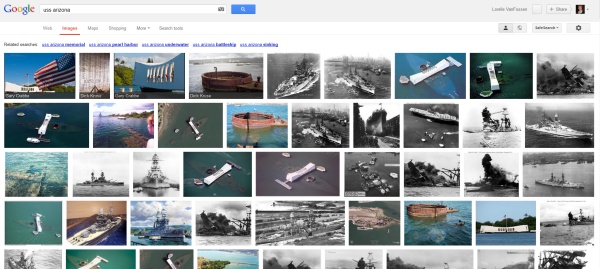 USS Arizona Google Image Search.