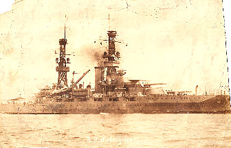 From Howard W. West Sr.Photo Album. Believed to be USS Arizona c1924.