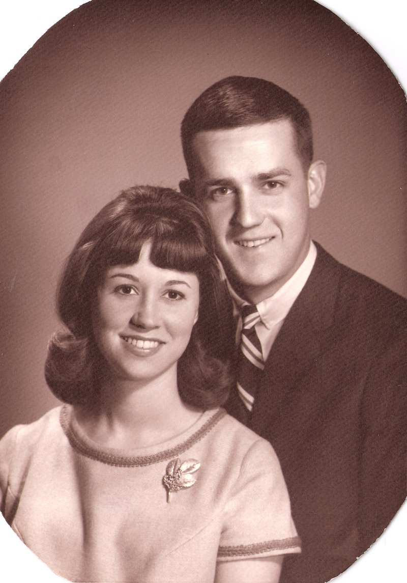 Sharon Mae Knapp with first husband Robert McCullough circa 1964